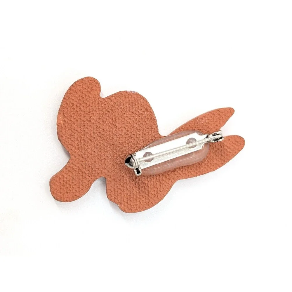 Bunny Rabbit White Bow Painted Vintage Easter Springtime Brooch Pin